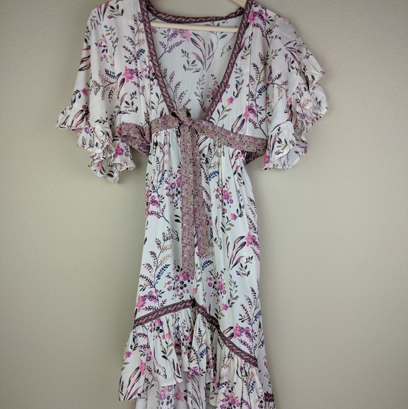 Spell Bound Bohemian Floral High Low Dress - Picture 2 of 8